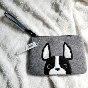 Boston terrier clutch